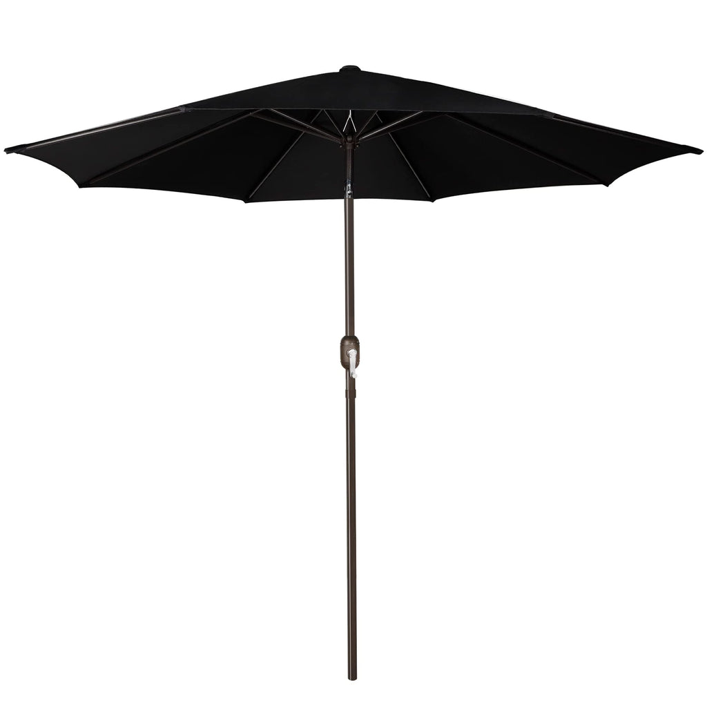 Blissun 9' Outdoor Patio Umbrella, Outdoor Table Umbrella, Yard Umbrella, Market Umbrella with 8 Sturdy Ribs, Push Button Tilt and Crank