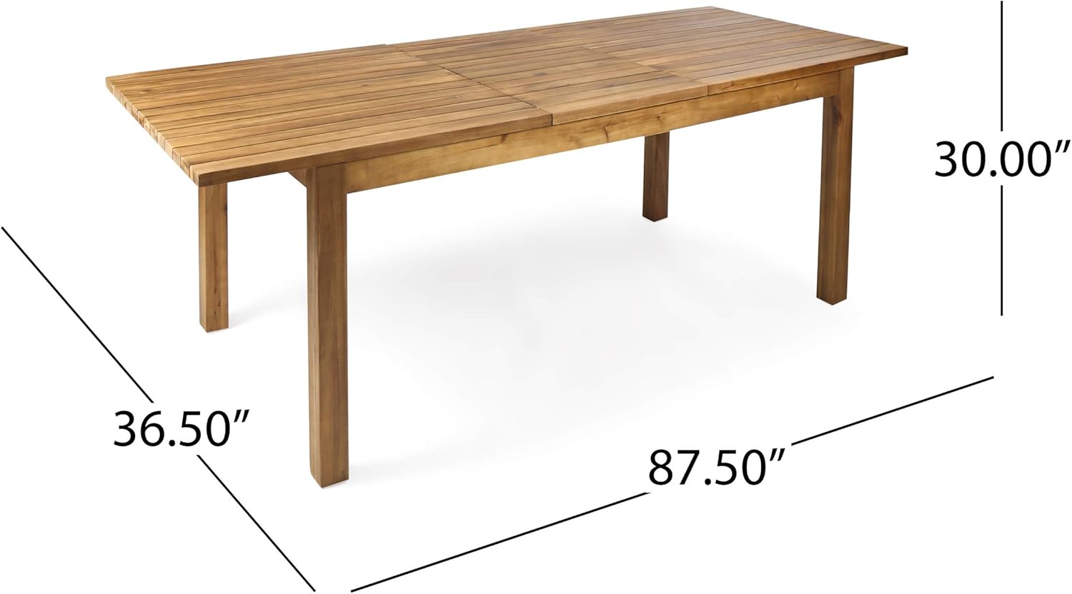 Christopher Knight Home Wilson Outdoor Expandable Acacia Wood Dining Table , Teak Finish