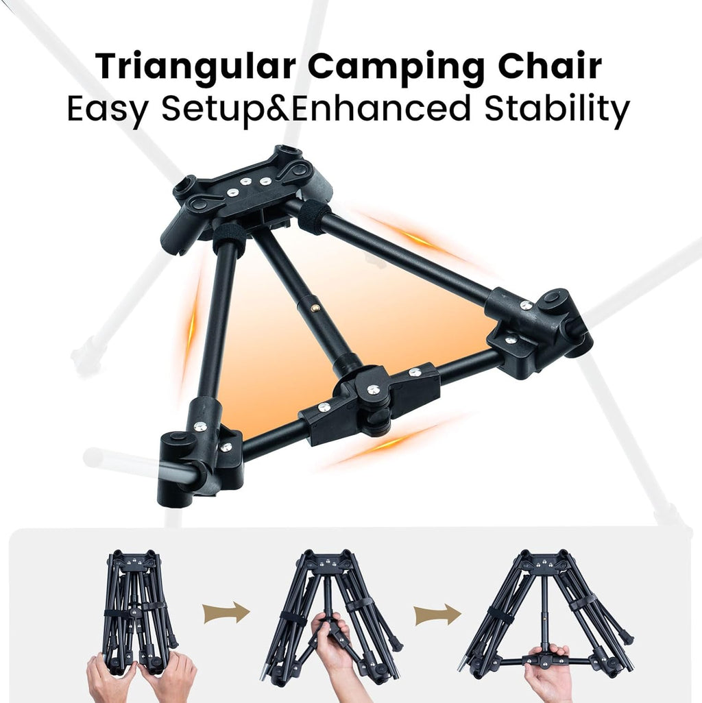 ONETIGRIS Tigerblade Camping Chair, Lightweight Folding Backpacking Hiking Chair, Compact Portable 330 lbs Capacity