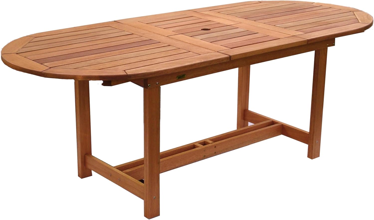 Amazonia Arizona 9 Piece Oval Outdoor Dining Set | Eucalyptus Wood | Durable and Ideal for Patio and Backyard