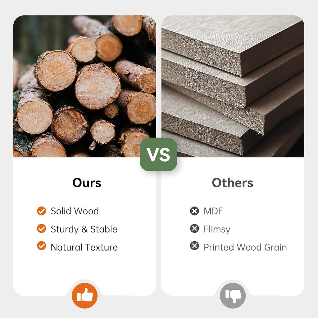 63" Industrial Dining Table for 4-6 People, Solid Wood Rectangular Kitchen Table with Heavy-Duty Metal Legs for Home, Dining Room, Small Space, Rustic Brown